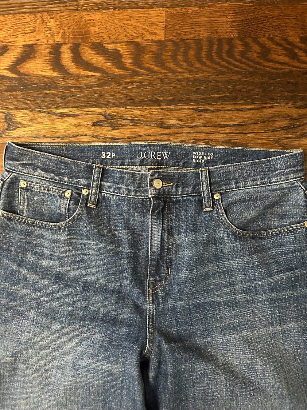 Jcrew Petite Cuffed Lower-Rise Wide Leg Jean - Picture 6 of 7